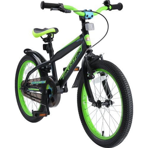 BIKESTAR Kinder Fahrrad ab 5 Jahre | 18 Zoll Urban Jungle Kinderrad | Schwarz & Grün