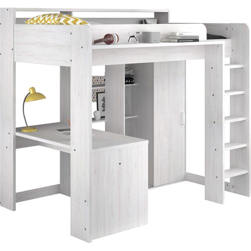 Parisot Hochbett »Higher«, inkl. Schrank und Schreibtisch Jugendzimmer Bett Hochbett Etagenbett