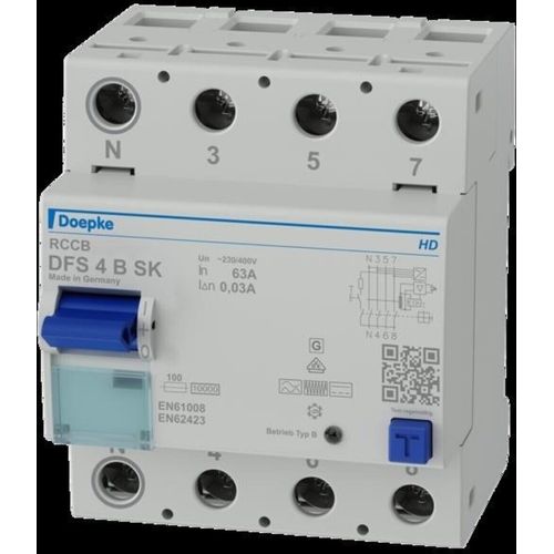 Doepke 09144998HD FI-Schutzschalter allstromsensitiv 4polig 63 A 0.03 A 230 V, 400 V (09144998HD)