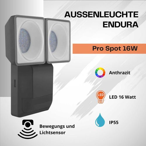 Ledvance LED Außenleuchte Endura Pro Spot Sensor dunkelgrau