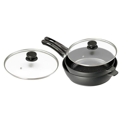 Pfannen-Set KING, silber (schwarz, silberfarben), Ø:28cm, Pfannen, Induktion