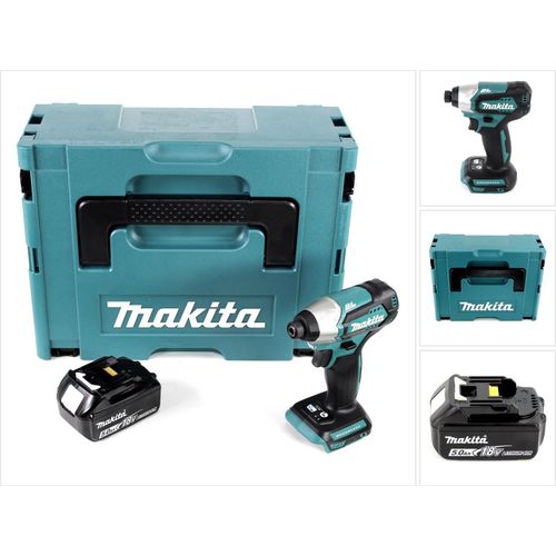 Makita DTD 155 RT1 18 V Brushless Li-Ion Akku Schlag Schrauber im Makpac + 1 x BL1850 5,0 Ah Akku - ohne Ladegerät