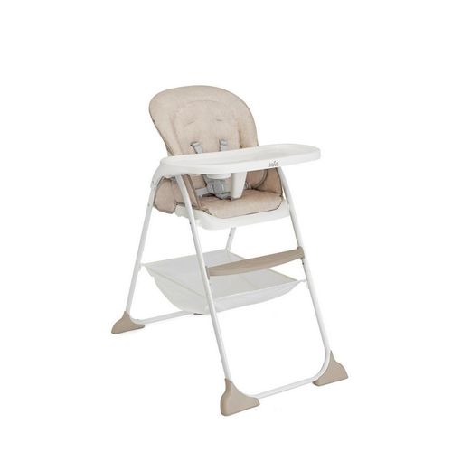 Joie Hochstuhl Mimzy Snacker , Weiß, Taupe , Kunststoff , 52x105x88 cm , EN 14988 , Sitzfläche verstellbar, Essbrett abnehmbar, zusammenklappbar,