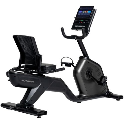 Ergometer SCHWINN FITNESS "Schwinn 590R", grau (grau, schwarz), Fahrradtrainer, ohne Unterlegmatte, Kompatibel mit JRNY-App*, B:71cm H:119cm L:169cm