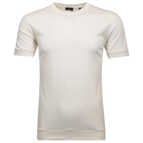 Oversize-Shirt RAGMAN, Herren, Gr. 114, beige (ecru), Baumwolle, casual, Rundhals, Kurzarm, Shirts