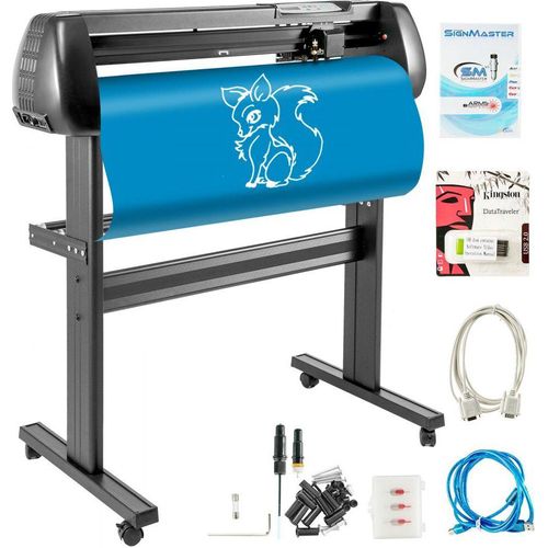 Plotterschneider 870 mm Vinyl-Schneideplotter - Max. Schneidbreite 780mm - Schnittdruck 500g - Geschwindigkeit 800rpm