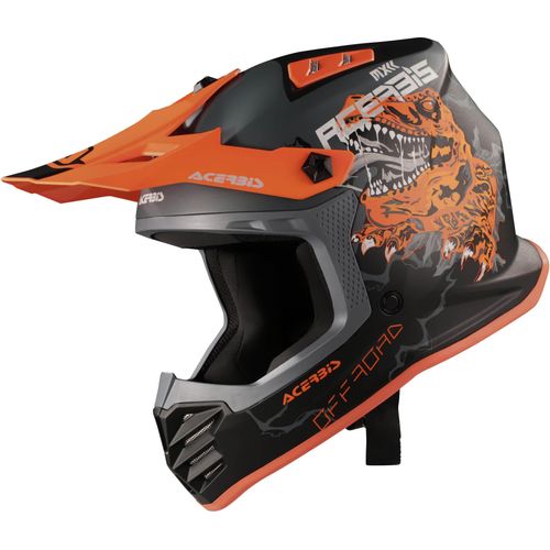 Motocross Kinderhelm ACERBIS Profile Junior Mattschwarzorange größe JM