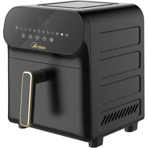 Heißluftfritteuse aus Metall 6 Liter Fassungsvermögen Luftfritteuse mit digitalem Touch-Display und 90 Minuten Timer Rapid Air Technologie