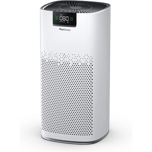 Luftreiniger Hepa 13 Filter UV-C Lampe, Luft Ionisierer & Aktivkohlefilter Luftqualitätsmesser für große Räume bis 140m² bis zu 99.95%.Filterleistung