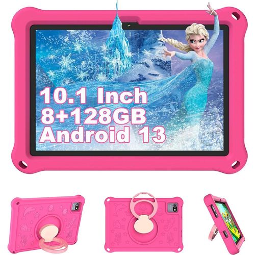 YUMBOT Kinder Tablet, 10 Zoll Kinder Tablet Android 13 8GB RAM 128GB ROM, Kindersicherung, 6000 mAh, WiFi, Bluetooth HD1280 x 800, Netflix, von 2 3 5 6