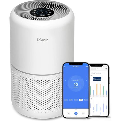 Luftfilter gegen Schimmel Staub Pollen Tierhaare, Luftqualitäts-Feedback & Automodus,CADR 240m³/h für 50 Raucherzimmer, Air Purifier 22dB Schlafmodus
