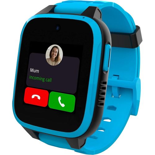 Telefon Uhr für Kinder 4G, Anrufe, Nachrichten, Schulmodus, SOS-Funktion, GPS, Kamera und Schrittzähler (BLAU)