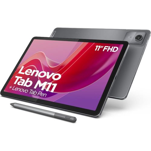 Lenovo Tab M11 Tablet | 11 Zoll WUXGA Touch Display MediaTek Helio G88 8GB RAM 128GB SSD Wi-Fi Android 13 Grau Inklusive Stift