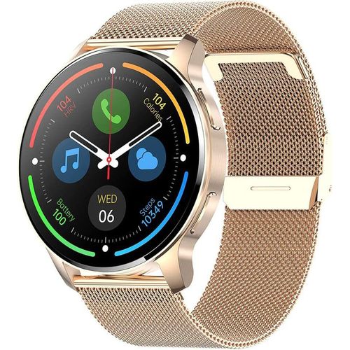 Damen-Smartwatch mit Telefonfunktion,IP67, wasserdicht, Herzfrequenz-SpO2-Blutdruckmessgerät, 20 Sportmodi,App-Benachrichtigungserinnerung Android IOS