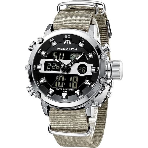 Herrenuhr Sportlich Militär Digitaluhr LED Groß Zifferblatt Uhren fur Männer Digital Analog Armbanduhr Herren Wasserdicht Stoppuhr Wecker