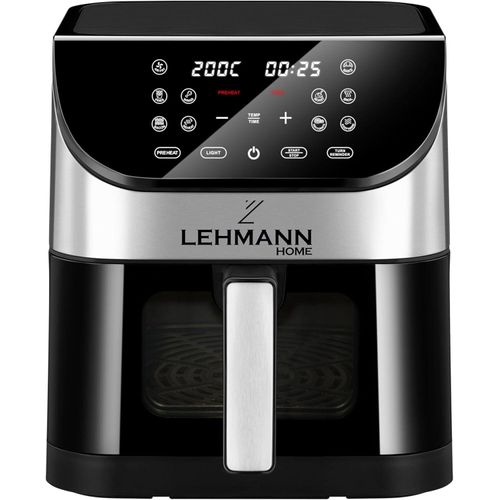 Heißluftfritteuse 6L mit 10 Kochprogrammen, Friteuse Heissluft 1500 W und Temperaturkontrolle 76-200°C, Air Fryer Timer und digitalem LED-Touchscreen