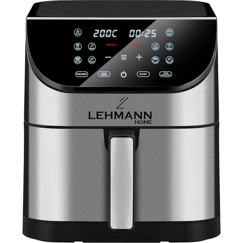 Heißluftfritteuse 8L mit bis zu 10 Programmen, Air Fryer mit Digitalem LED-Touchscreen, Temperaturregelung 76-200°C, Timer, gesunde Lebensmittel ohne