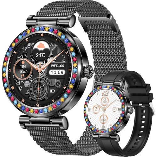 mit Telefonfunktion, 1,27” AMOLED Fitness Smart Watch Fitness Tracker 123 Sportmodi Aktivitätstracker mit Blutdruck Schlafmonitor Schrittzähler