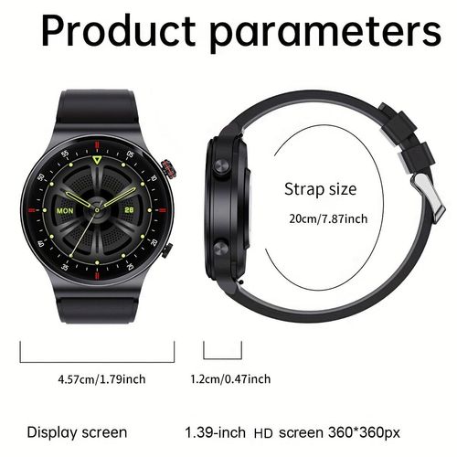 mit Volltouchscreen & Anrufbeantwortung –Wasserdichter Fitness-Tracker, Multi-Sportmodi, Drehknopf, magnetischem Laden, Kompatibel mit Android & iOS
