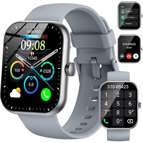 Fur Damen Herren Smartwatch mit Schrittzähler SpO2 Schlaf Herzfrequenzmesser Durchleitung/Antwort HD-Fitness-Tracker