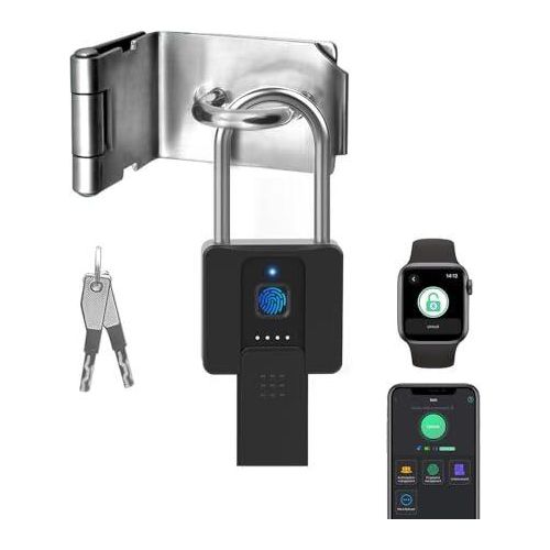 Langer Vorhängeschloss -Fingerabdruck Bluetooth App Benutzerinruppe Elinksmart: Key Heavy 60 mm Häppchen Außenwaterdicht