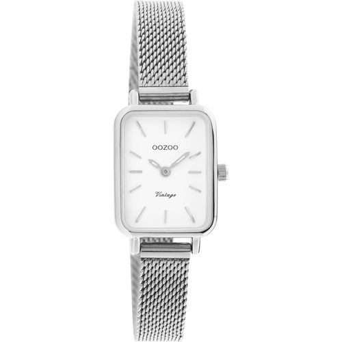 Quarzuhr OOZOO, silber (silberfarben), Armbanduhren, Damen, Armbanduhr, Damenuhr, Edelstahlarmband