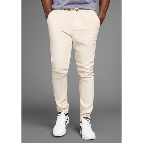 Leinenhose DELMAO, Herren, Gr. XXXL, N-Gr, beige (sand), Web, Obermaterial: 55% Leinen, 45% Baumwolle, Leinenoptik, casual, bequem lang, Hosen, Leinenhose mit Kordelzug, Topseller