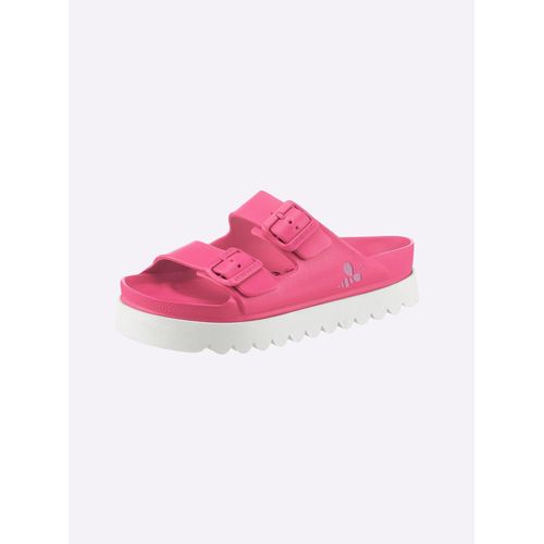Pantolette HEINE, Damen, Gr. 38, pink, Synthetik, Modisch, Schuhe