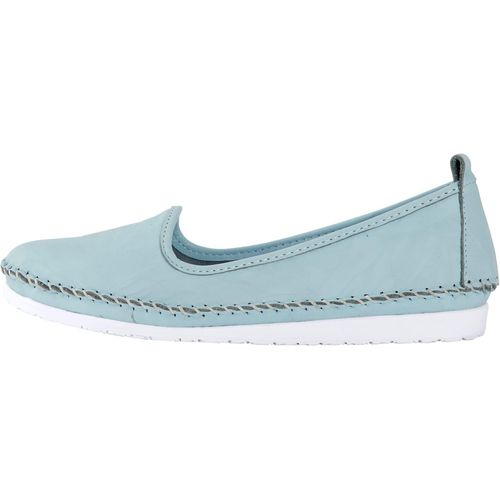 Slipper ANDREA CONTI, Damen, Gr. 35, blau (hellblau), Glattleder, Leder, modisch, Schuhe, Topseller