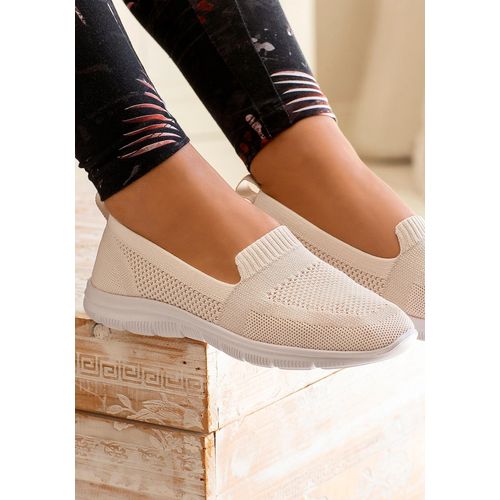 Slipper LASCANA, Damen, Gr. 41, bunt (beige, rosé, apricot), Obermaterial: 100% Textilmaterial. Futter: 100% Textilmaterial. Decksohle: 100% Textilmaterial. Laufsohle: 100% Synthetik, unifarben, Strukturmuster, Basic, Schuhe, Sneaker, Halbschuh, ultraleicht zum Reinschlüpfen VEGAN