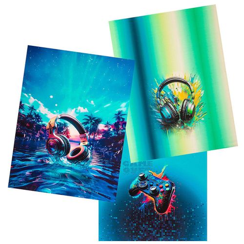 Digital-Baumwoll-Jersey-Coupon "Music" mit Elasthan