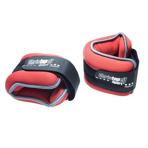 Gewichtsmanschette CHRISTOPEIT SPORT "Gewichtsmanschette 2 x 0,5 kg", rot (rot, schwarz), Hanteln