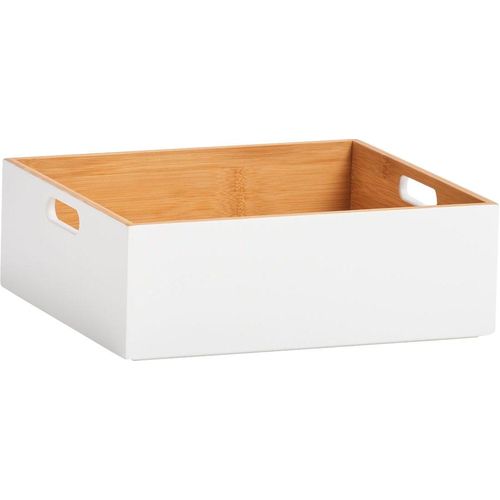Aufbewahrungsbox ZELLER PRESENT, weiß, B:30cm H:10,5cm T:27cm, Bambus, Aufbewahrungsboxen