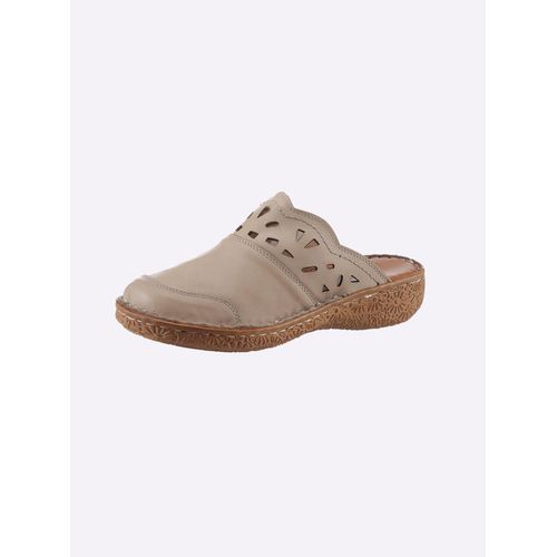 Clog CASUAL LOOKS, Damen, Gr. 37, beige, Glattleder, Schuhe