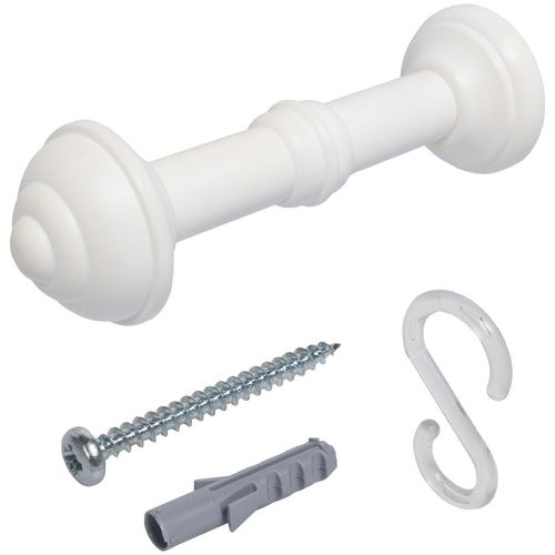Raffhalter LIEDECO, weiß, Kunststoff, Raffhalter, Schalhalter 12 cm