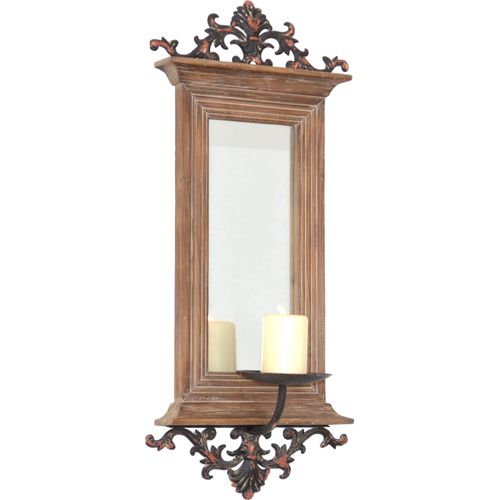 Kerzenhalter, braun, B:26cm H:56cm T:15cm, Metall, HOFMANN LIVING AND MORE, Kerzenhalter, Maße (B/T/H): 26/15/56 cm braun