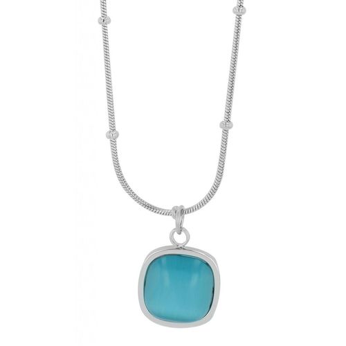 Kette mit Anhänger ADELIA´S, blau, Halsketten, Damen, unbekannt, Edelstahl