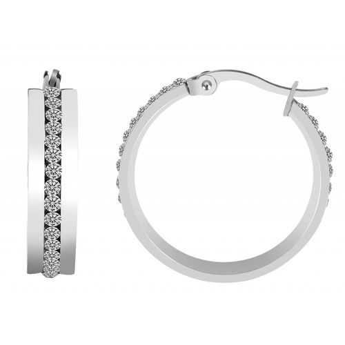 Paar Creolen ADELIA´S, silber, Ohrringe, Damen, Damen, Edelstahl