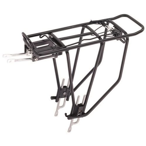 Fahrrad-Gepäckträger POINT, schwarz, Gepäckträger, B/H/L: 13,5cm x 45cm x 400cm, Aluminium, 3-fach Strebe, B:13,5cm H:45cm L:400cm