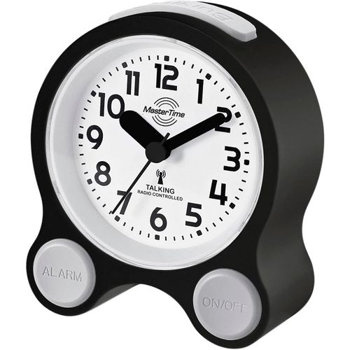 Funkwecker MASTER TIME, schwarz, Wecker, Quarzwecker, automatischer Kalender
