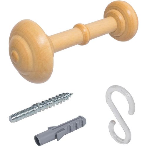 Raffhalter LIEDECO, beige (natur), Materialmix, Raffhalter, Schalhalter 12 cm