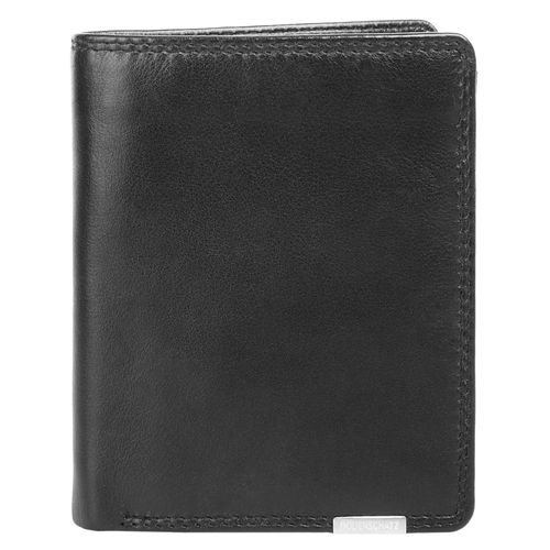 Geldbörse BODENSCHATZ, schwarz, Leder, beschichtet, leicht glänzend, klassisch, Kleinlederwaren, echt Leder