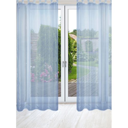 Gardine HEINE HOME, blau, B:135cm H:245cm, Polyester, Gardinen