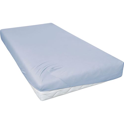 Spannbettlaken PRIMERA, blau (hellblau), B:70cm L:140cm, Jersey, Obermaterial: 100% Baumwolle, Bettlaken, für Kindermatratzen