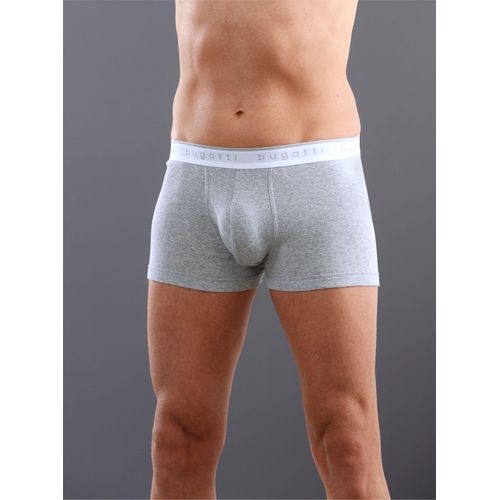Panty BUGATTI, Herren, Gr. 5, grau (grau, meliert), 100% Baumwolle, Unterhosen