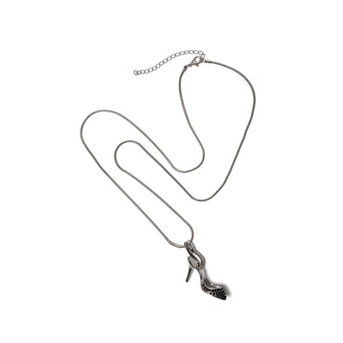 Lange Kette "Cinderella", Damen, Gr. onesize, Metall, silber, COLLEZIONE ALESSANDRO, Basic, Halsketten, mit Highheel