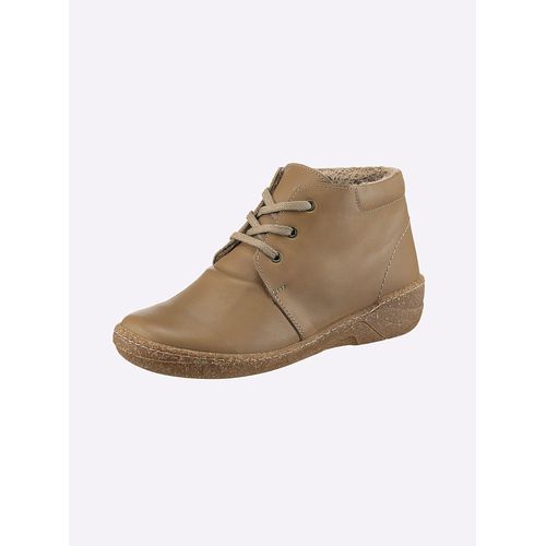 Stiefelette CASUAL LOOKS, Damen, Gr. 37, beige, Glattleder, sportlich, Schuhe