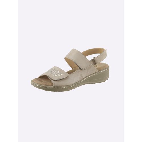 Sandale CASUAL LOOKS, Damen, Gr. 37, beige, Leder, Schuhe