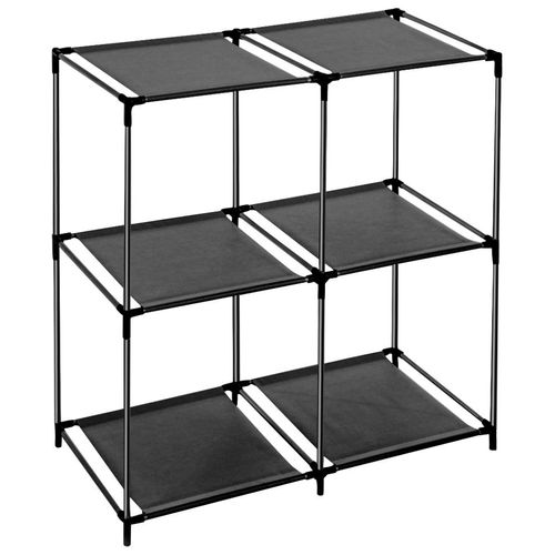 Steckregal ADOB, schwarz, B:68,5cm H:70cm T:34,5cm, Kunststoff, Regale
