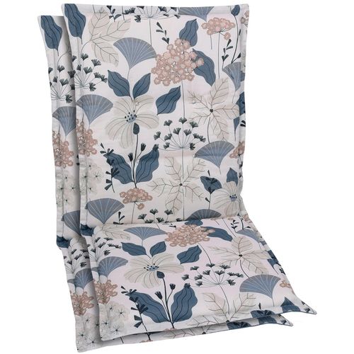 Sitzauflage GO-DE, blau, B:50cm H:6cm T:108cm, Polyester, Baumwolle, Polyurethan, Polsterauflagen, Maße ca.: 50 cm x 108 cm x 6 cm